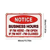 Notice Business Hours Open And Closed - Vintage Metal Signs(12*16Inch) - Warning