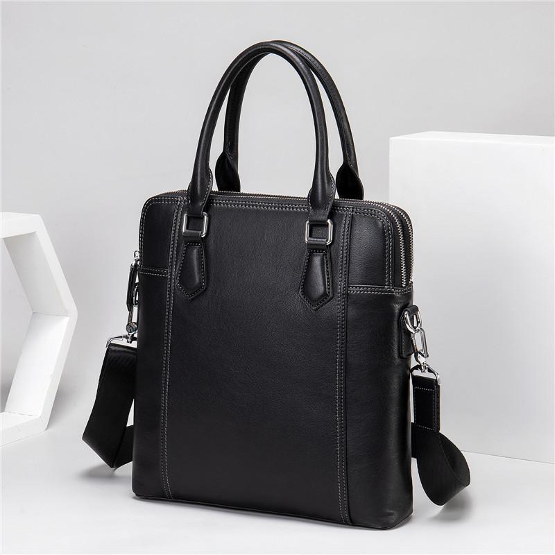 Mens Classic  Business 14 Inch Laptop Briefcase Leather Shoulder Packs
