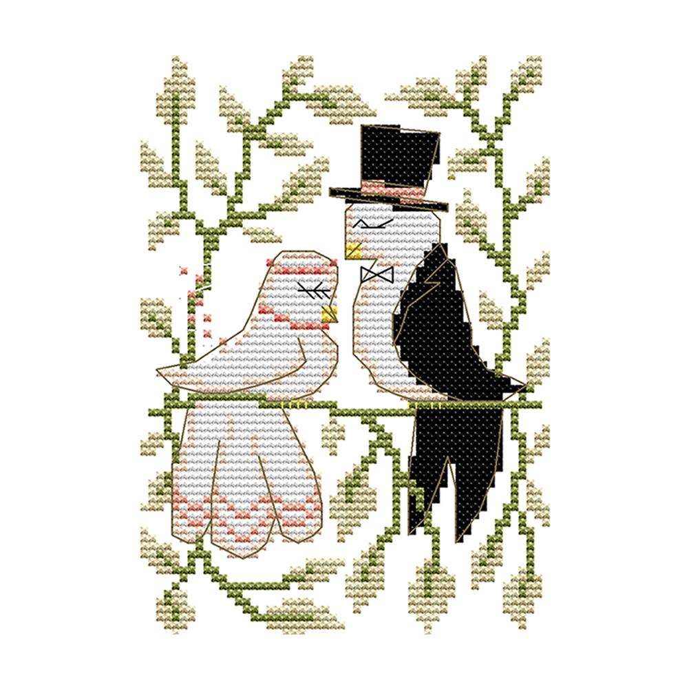 

Happy Wedding - 14CT Stamped Cross Stitch - 19*15cm, 501 Original