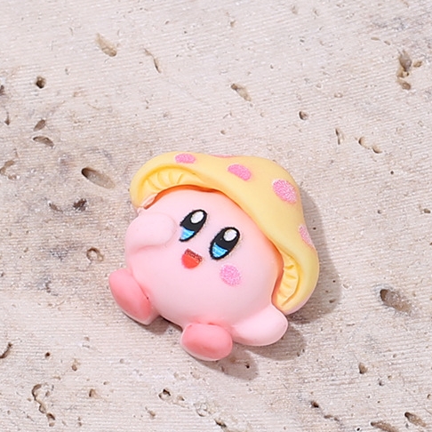 Mini Pink Mushroom Baby Flat Back Charm