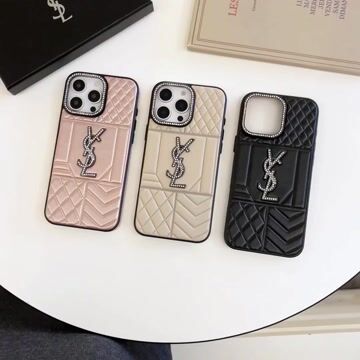 YSL New Lambskin Shiny Diamond Eye-catching Apple iPhone Case