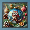 Diamond Painting -5D Full Round Drill Christmas Owl(40x40cm)