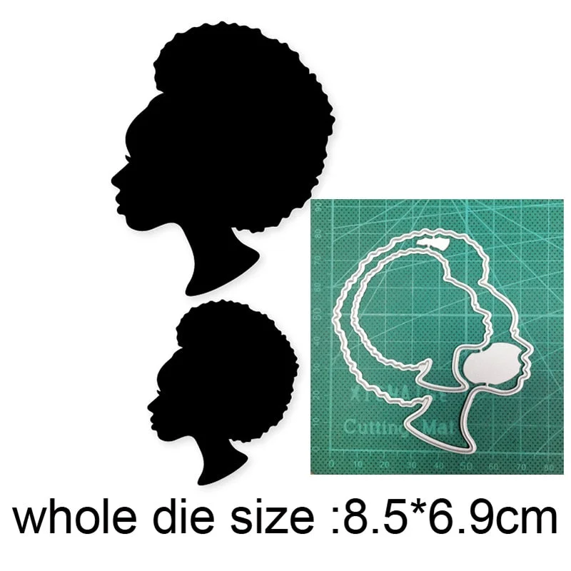 2021 New Craft Dies Africa Woman Metal Cutting Dies Cut Die Mold Decoration Scrapbook Dies Knife Mould Blade Punch Stencils Dies