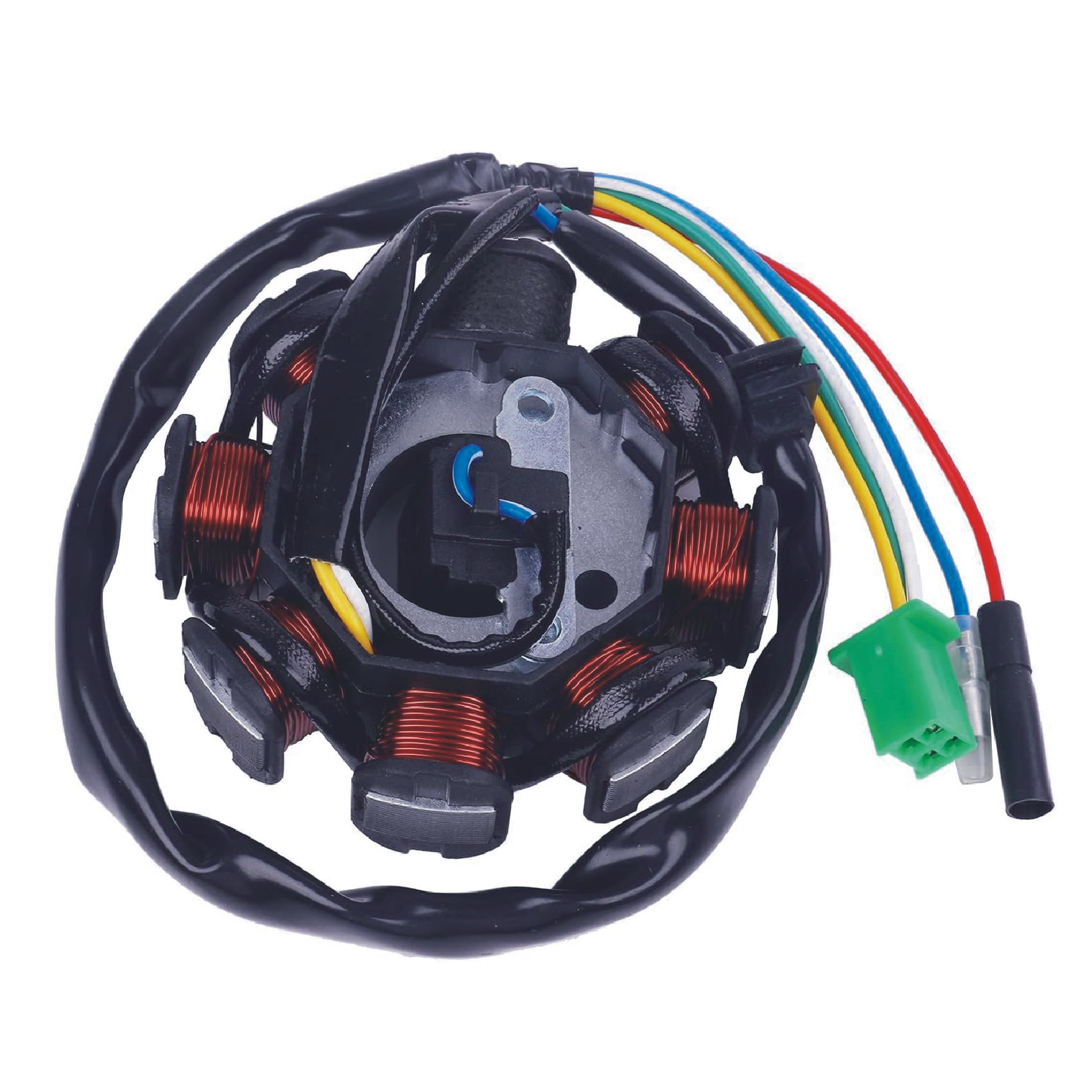 Glixal GY6 125cc 150cc 8 Coil Magneto Alternator Stator for 152QMI 157QMJ Chinese Scooter Moped ATV Go Kart Quad Engine Taotao Jonway Icebear Baja Coolster Lance SUNL Vento