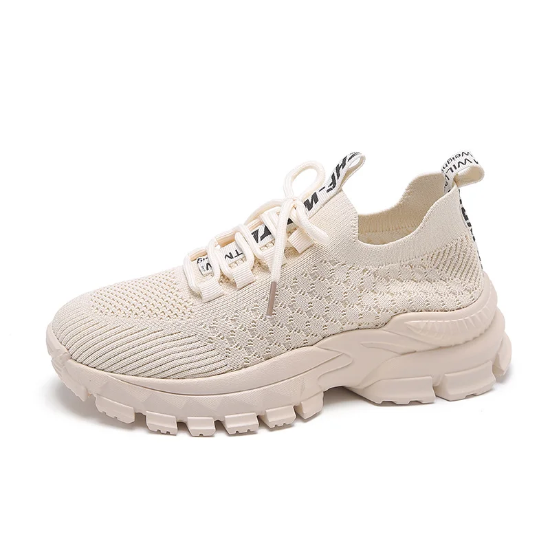 Churchf Churchf Breathable Coconut Shoes Women's Spring 2024 New Fashion Sports Casual Shoes Platform Platform Running Women's Shoes