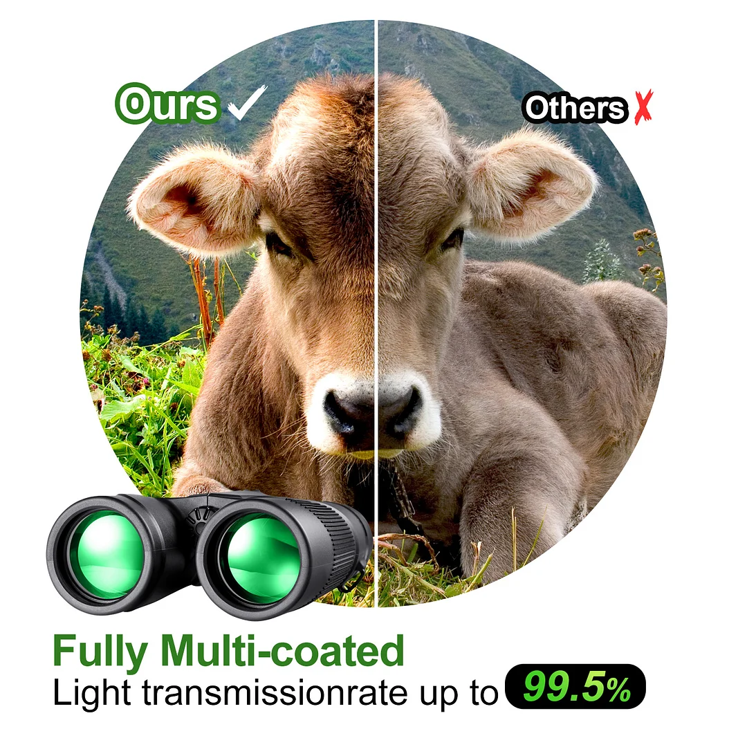 10X42 Binoculars for Kids Adults, BAK4 Prism and FMC Lens HD Binoculars for Bird Watching Hunters