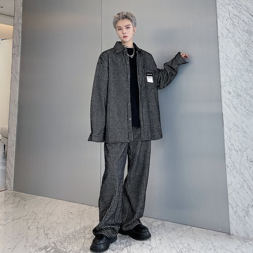 -Autumn and Winter Solid Color Thick Suit-Yamamoto Diablo Clothing