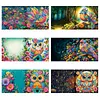 6pcs Diamond Painting Birds and Owls Greeting Card Kits with Envelopes for Family Friend Gifts