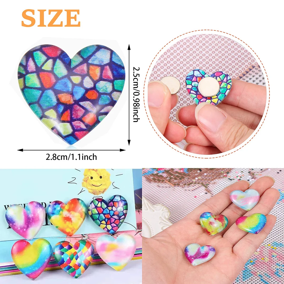 Magnetic Heart Shape Plastic Painting Locator Diamond Painting Accessories