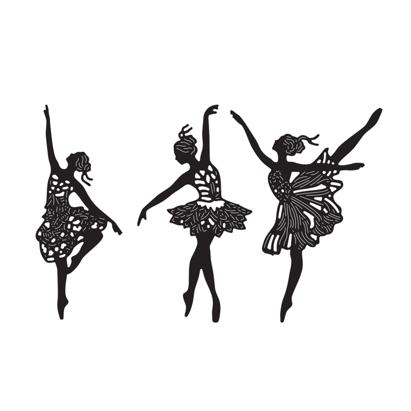 3pcs Beautiful Ballet Girl Metal Cutting Dies For DIY Scrapbook Cutting Die Paper Cards Embossed Decorative Craft Die Cut New