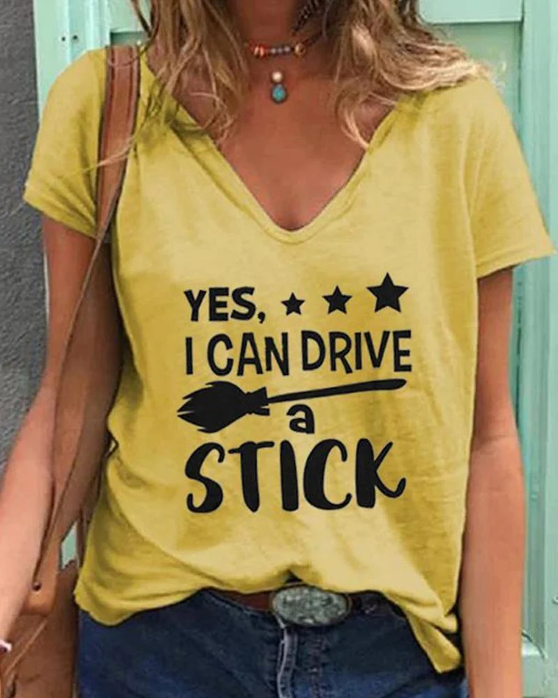 Letter Print Short Sleeve T-shirt P13240