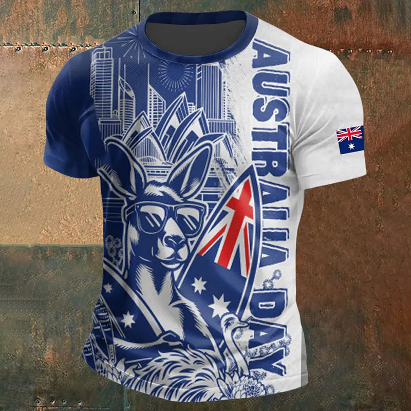 Happy Australia Day! Printed Men's Short-sleeve T-shirt artswardrobe