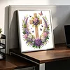 Cross Wreath Special Shaped 5D DIY Partial Drill Diamond Painting Kits for Adults Beginners Home Decor Diamonds Paintings Gem Art 11.81 X11.81inch