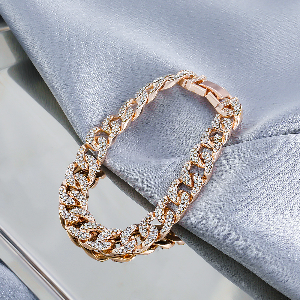 Zirconia Chunky Chain Gold-Plated Bracelet