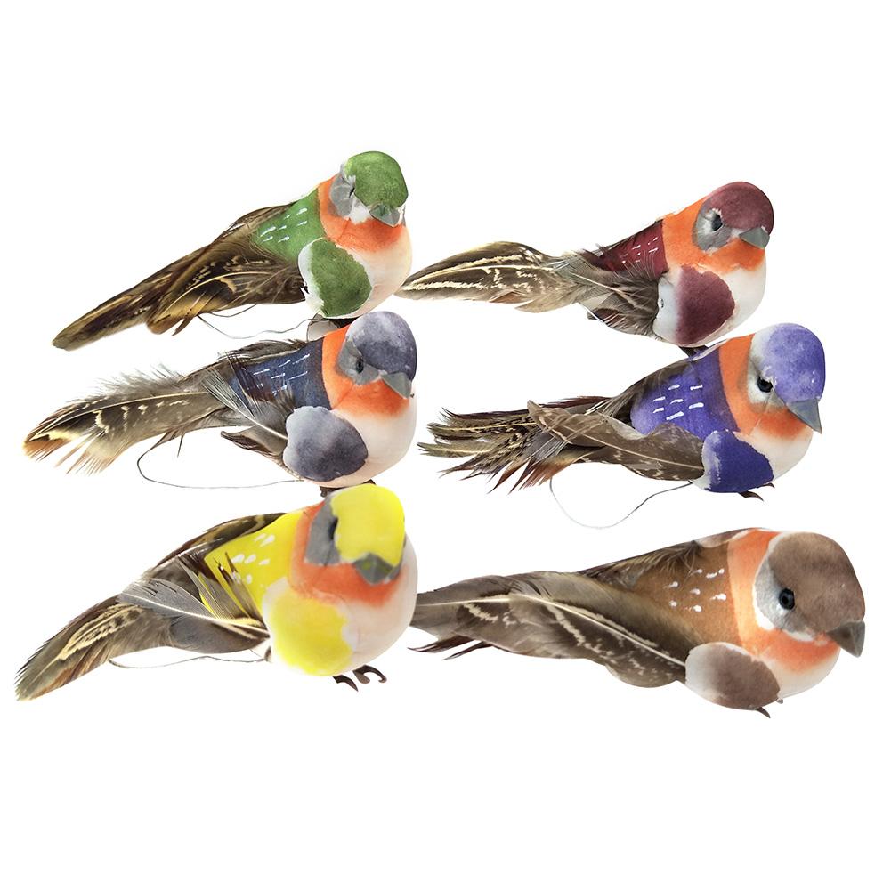 

12Pcs Artificial Foam Feather Birds Diy Crafts Ornament Home Garden Decor, 501 Original