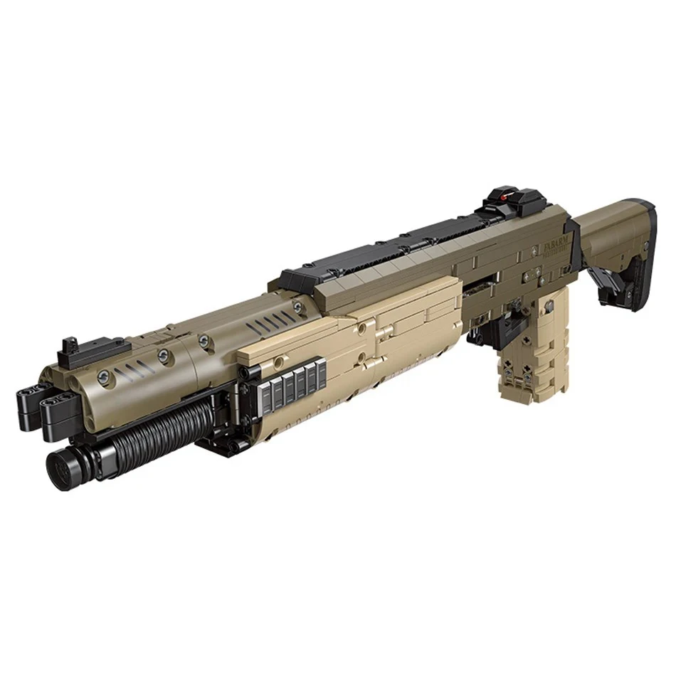 1538PCS STF12 Shotgun Building Blocks Military  Model Small Particle Bricks Toys Collection For Thanksgiving Christmas Gifts