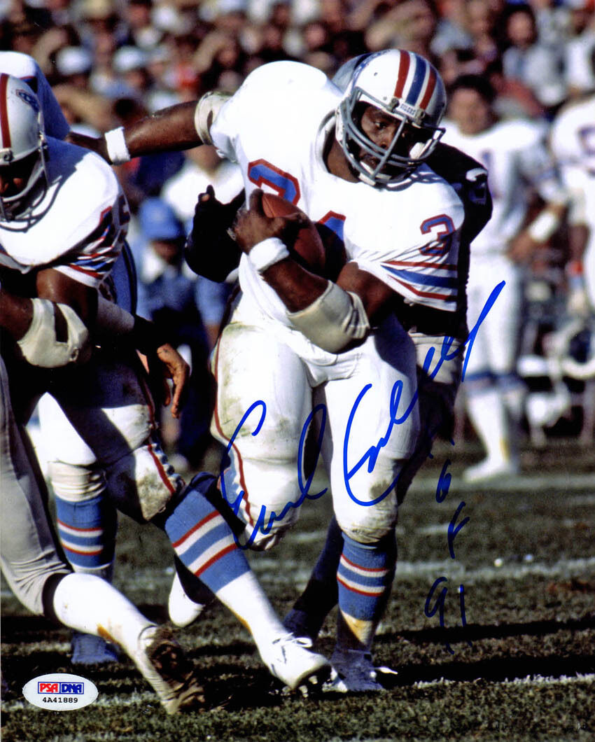 Earl Campbell SIGNED 8x10 Photo Poster painting + HOF 91 Houston Oilers ITP PSA/DNA AUTOGRAPHED