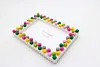  Candy DIY Building Block Photo Frame Kit,Creative Handmade Assembled Photo Frame Handmade Craft Gift Home Tabletop Display Decor