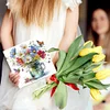 6Pcs Bouquet Diamond Painting Greeting Card Diamond Handmade Card for Friends