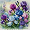 (US Only)Full Embroidery cotton Thread 11CT Counted Flower Cross Stitch Kit 40x40cm