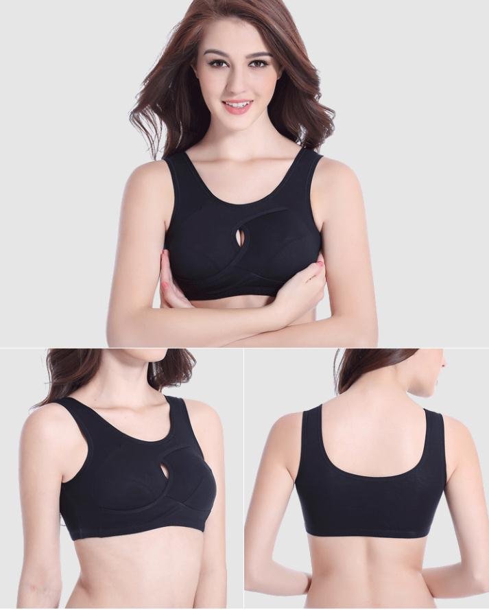 CUHAKCI  Women Fitness Yuga Bra Push Up Padded Top Padded Hole Sports Bra Underwear Gym Workout Vest Hot Running Sportswear
