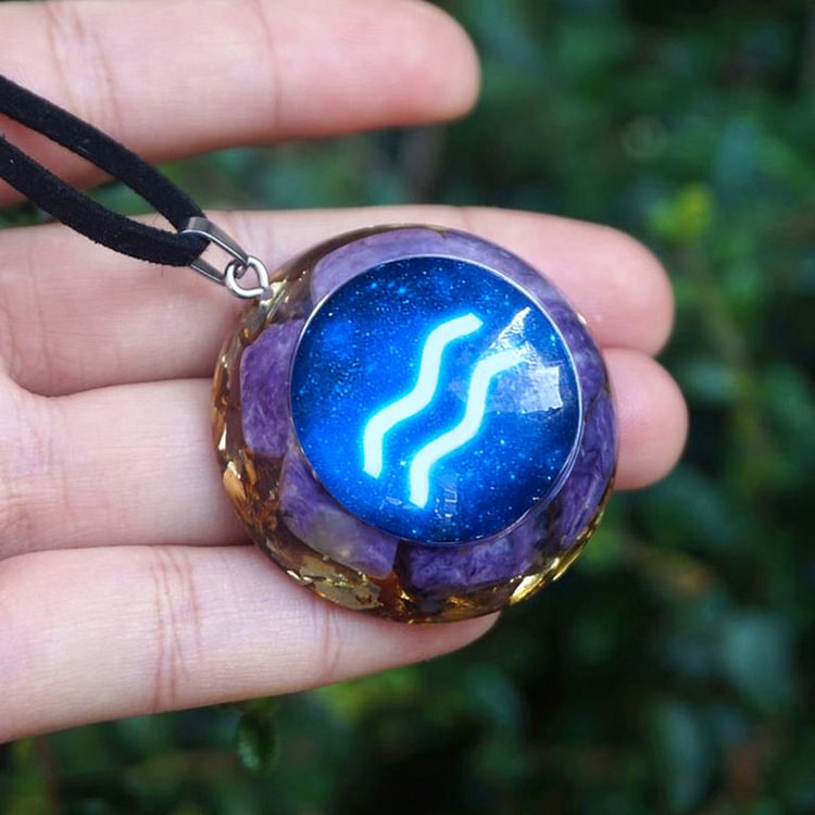 Amethyst Zodiac Healing Necklace|Aquarius