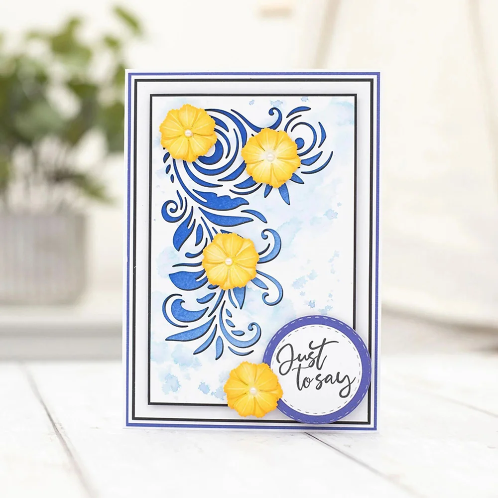 Nigikala AliliArts Metal Cutting Dies Large Flourish Corner diy Scrapbooking Photo Album Decorative Embossing PaperCard Die