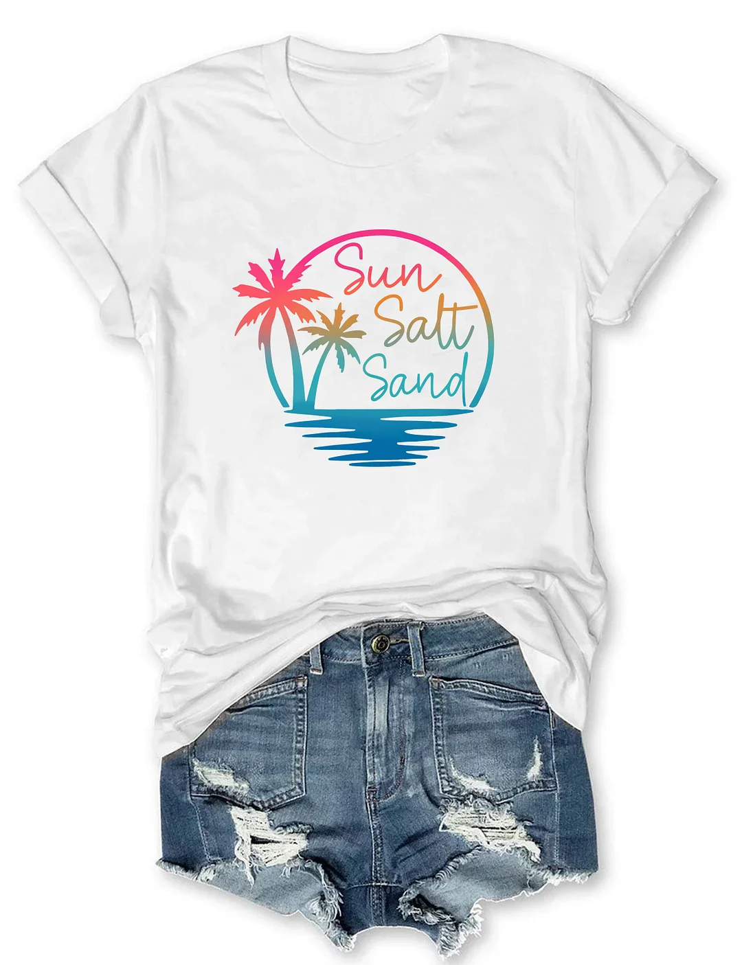 Retro Summer Sun Salt Sand T-shirt