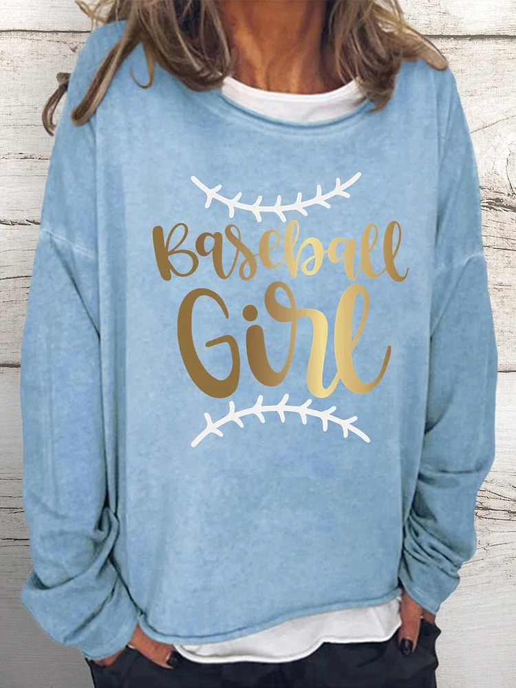 baseball Women Loose Sweatshirt-Annaletters