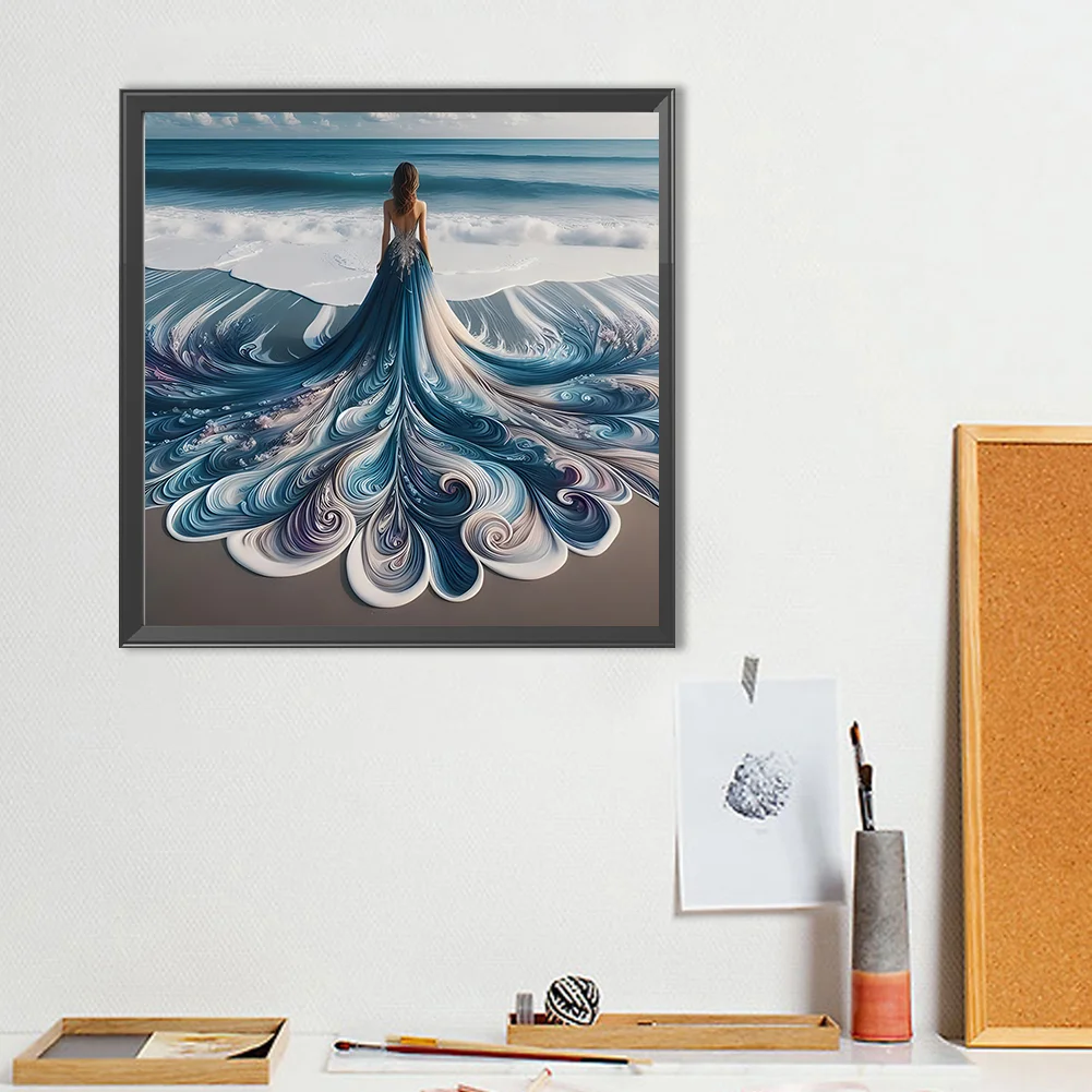 Diamond Painting - Full Round Drill - Gorgeous Skirt Beauty(Canvas|40*40cm)