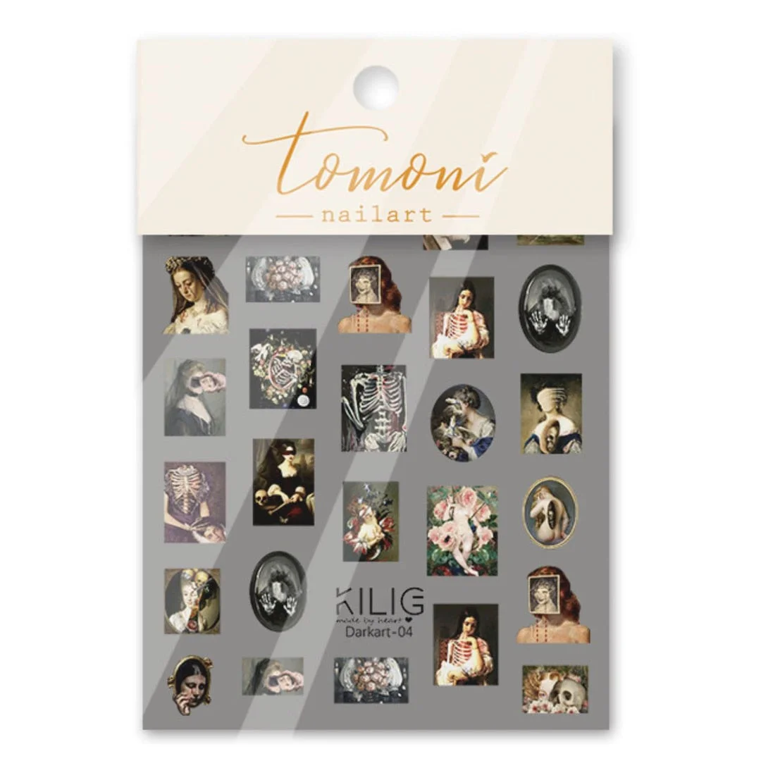 Beautizon Halloween Dark Art Horror Series High Quality 5D Engraved Nail Stickers Nail Art Decorations Nail Decals Design