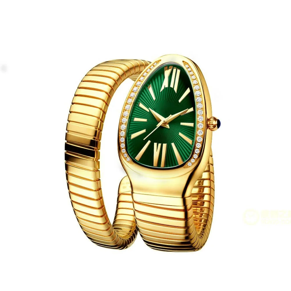 Explosive Ladies Fashion Personality Snake Head Bracelet Stainless Steel Watch