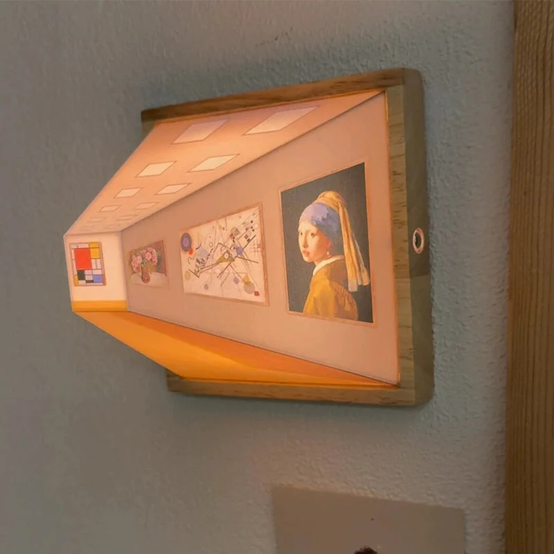 (🔥Christmas Hot Sale 50% OFF) 3D Wooden Optical Illusion Wall Lamp