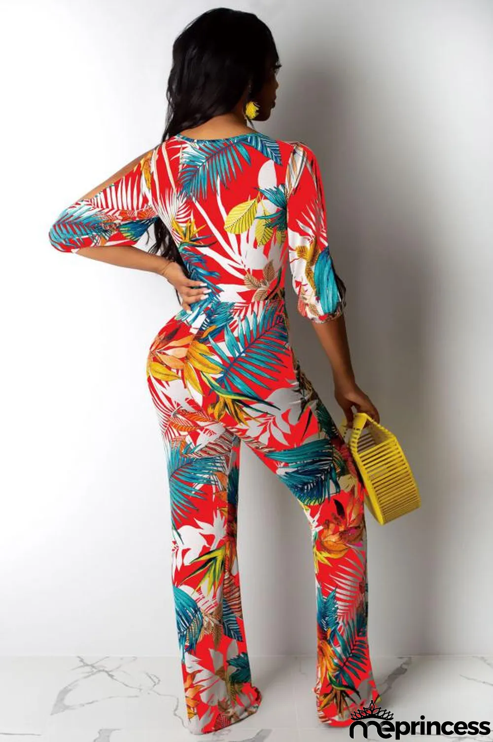 Coffee Sexy Fashion Asymmetrical Hollow bandage Polyester Sleeveless Slip Jumpsuits