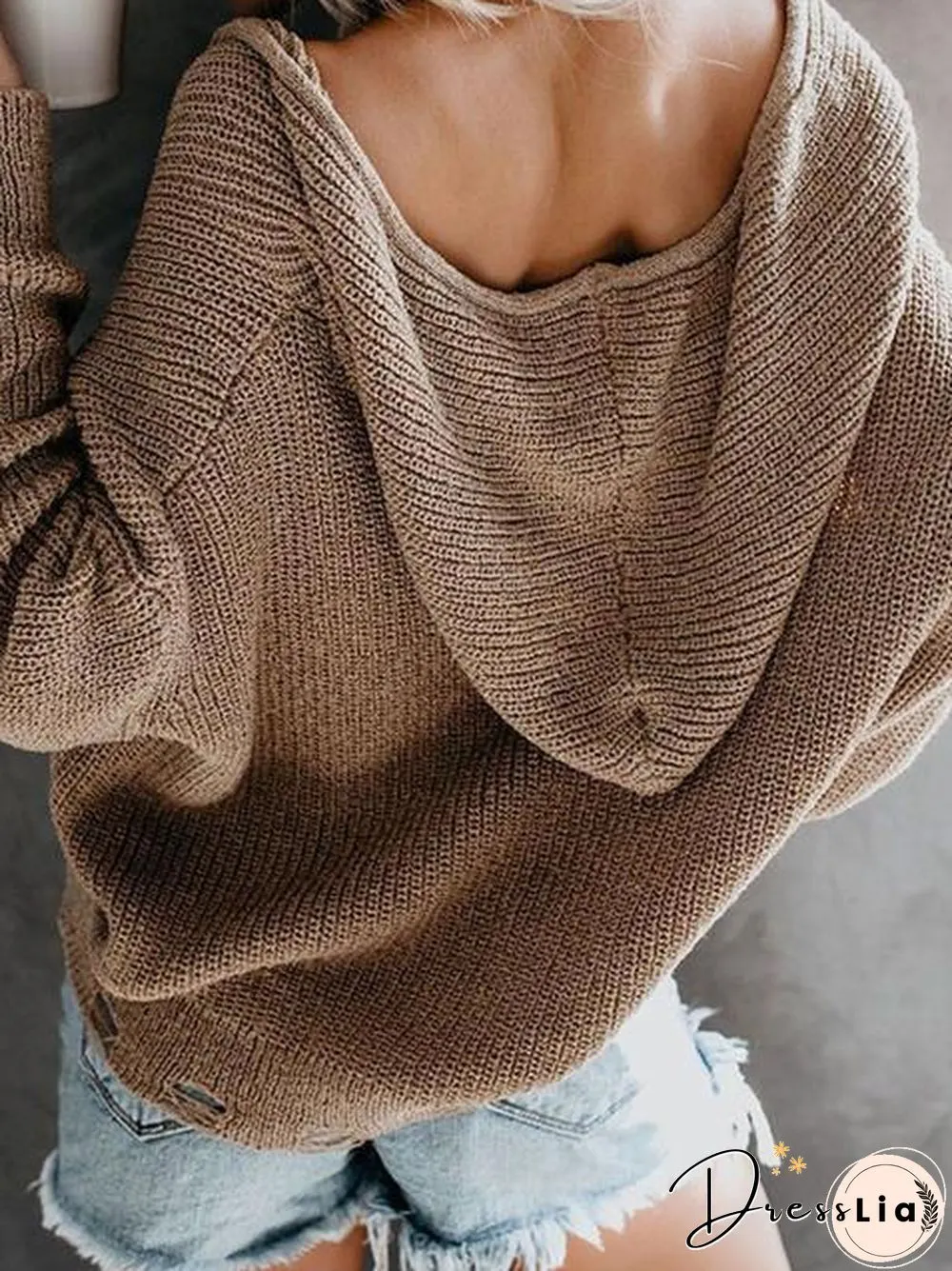 Casual Zipper  Long Sleeve Cardigan Sweater