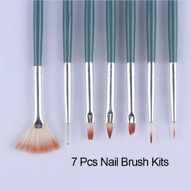 8pcs/Set Nail Brush Nail Art Acrylic Liquid Powder French Stripes Lines Liner Painting Design Brush Dotting Picking Pen Tool-Nail Inspo
