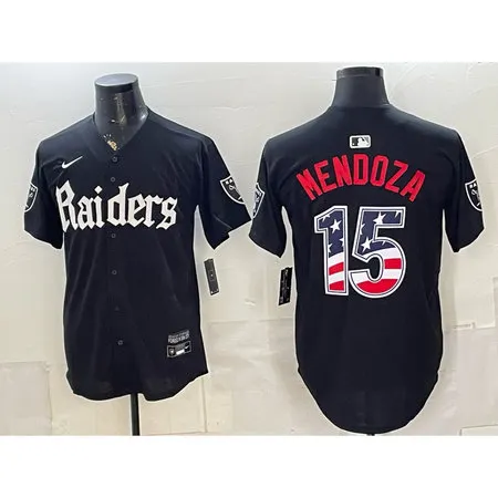 Youth Las Vegas Raiders #15 Fernando Mendoza Black Vapor Limited Baseball Jersey W53Z