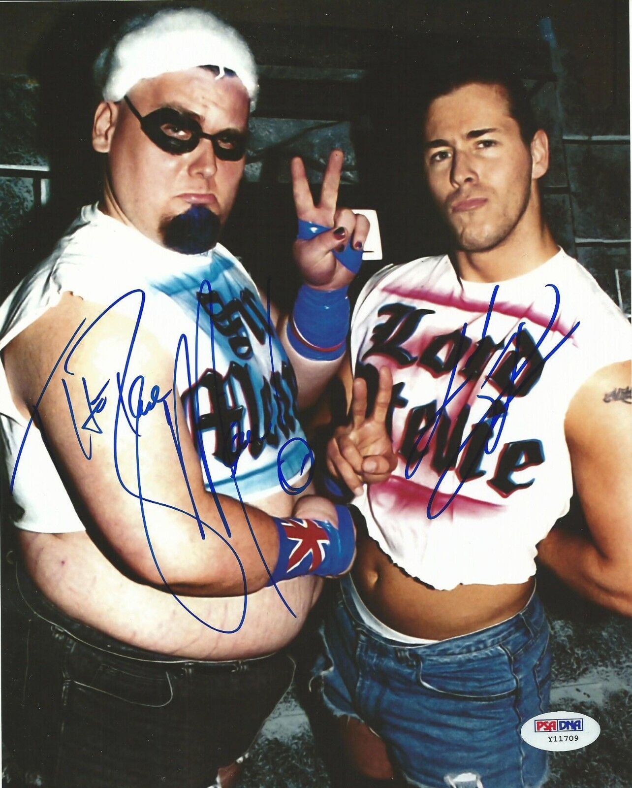 Blue Meanie & Stevie Richards Signed WWE 8x10 Photo Poster painting PSA/DNA COA BWO ECW Picture