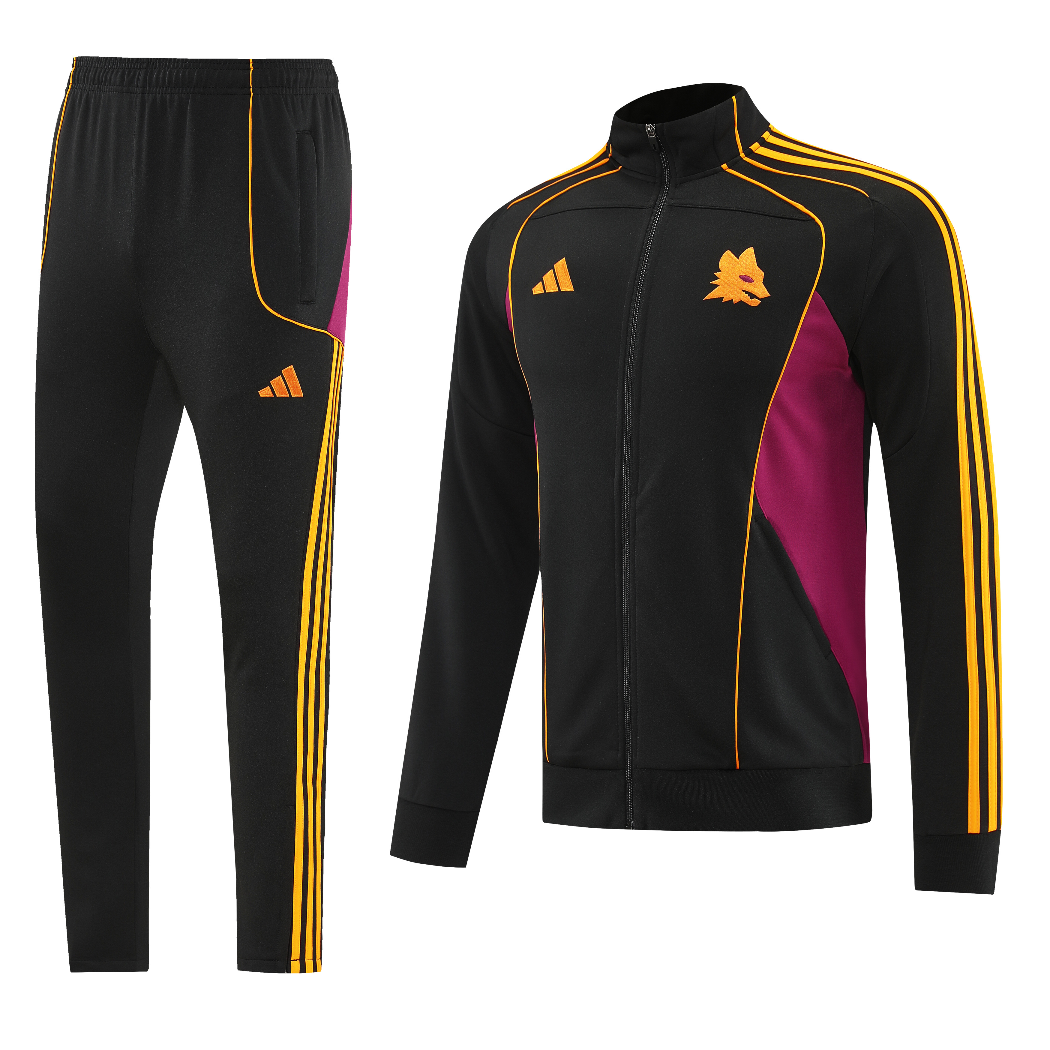 2025/2026 Roma Long Zipped Jacket black football Jersey