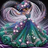 Beaut&eacute; avec belle peinture diamant en forme de skirt_special-30 * 30cm