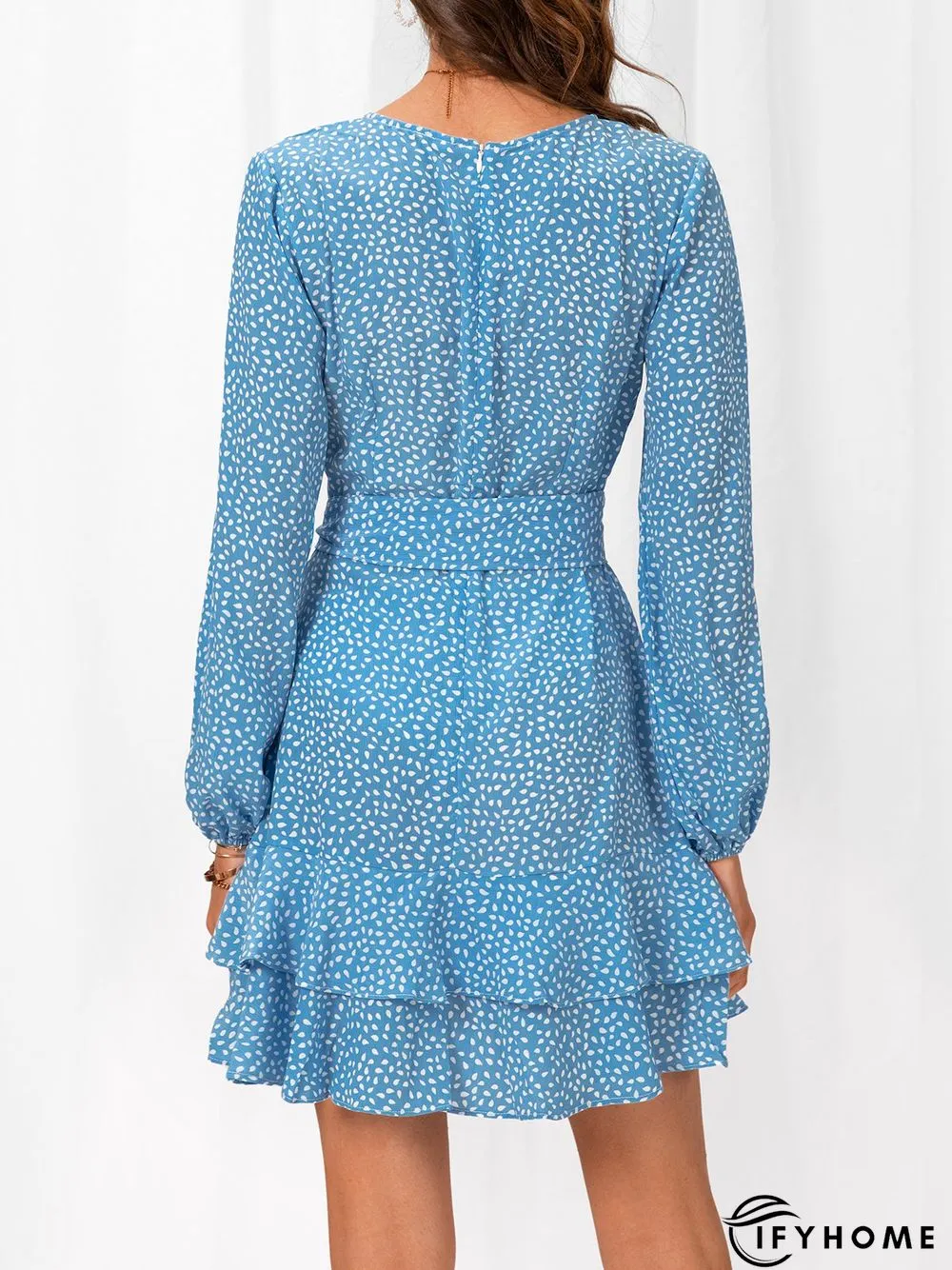 A-Line Long Sleeve Sweet Weaving Dress | IFYHOME