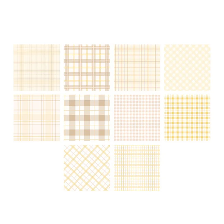 Scrapbooking Paper  - Plaid Vintage Note Paper Creative Note Memo Pad (Thousand Layers of Chestnut)