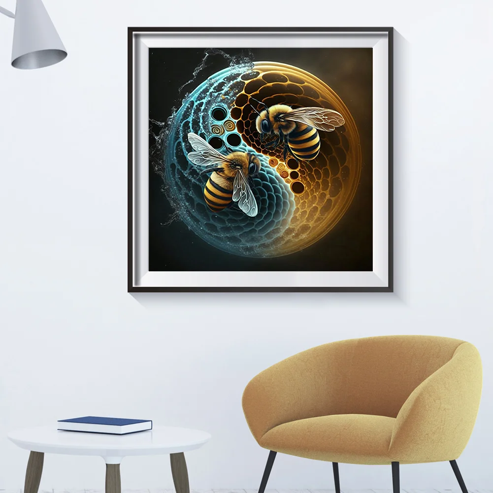 Diamond Painting - Full Round Drill - Tai Chi Bee(30*30cm)