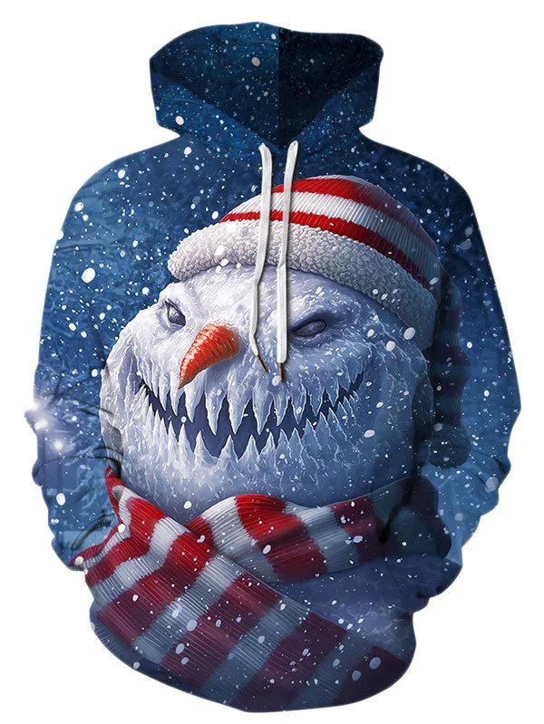 Long Sleeve Drawstring Pocket Hoodie Christmas Hoodie-elleschic