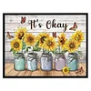 【SALE】Sunflower - 11CT Stamped 3 Strands Cross Stitch 50*40cm/19.69*15.75in