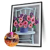 >SALE<5D DIY Partial Special Shaped Drill Diamond Painting Kit Vase Bouquet Home Decor