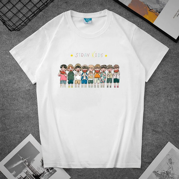 Stray Kids Creative Cute Print T-shirt