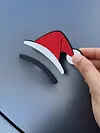 3pcs 3D Christmas Hat Car Decorative Stickers Waterproof for Automotive Exterior