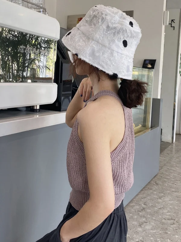 Fashion Polka-Dot Stylish Foldable Fisherman Hat