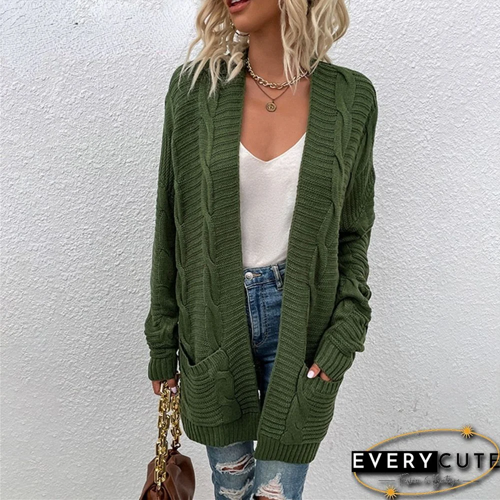 Women's Jacket Knitted Sweater Winter Loose Sweater Long Coat